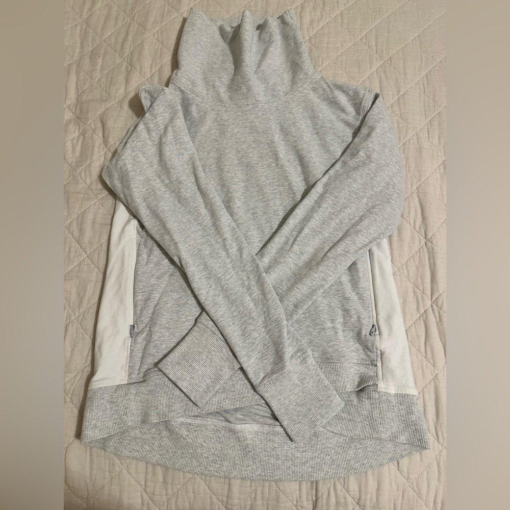 lululemon athletica Gray and White Sweatshirt